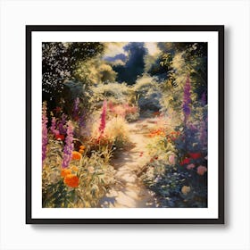 Blooms of Bliss: Giverny's Watercolour Art Print