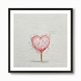 Heart Lollipop 2 Art Print