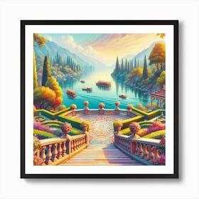 Garden In Como Art Print