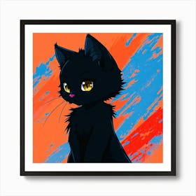 Black Cat anime Art Print