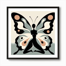 Butterfly Woman Abstract II Art Print