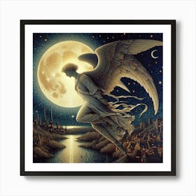 Angel Of The Moon Art Print