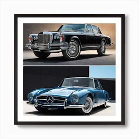 old models cars Art Print