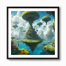 Fantasy Island Paintings Art Print Affiche