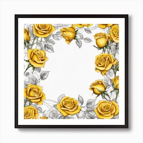 Yellow Roses 18 Art Print