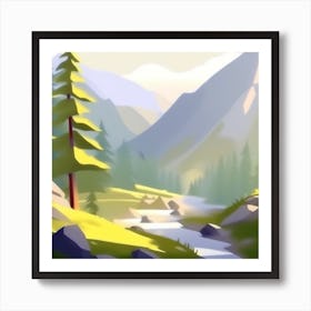 Landscape Painting 102 Art Print