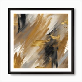 Abstract Gold Painting 1 Art Print