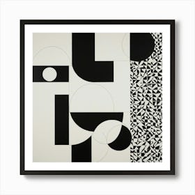 Black and White Abstract Art 95 Art Print