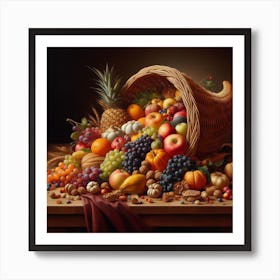 Thanksgiving Basket 1 Art Print