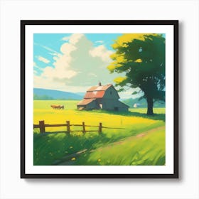 Farm In The Countryside 33 Art Print