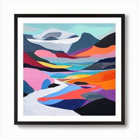 Colourful Abstract Vatnajkull National Park Iceland 2 Art Print