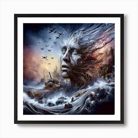 War Scene Art Print