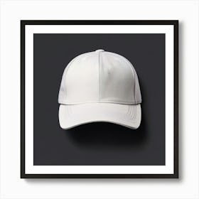 White Baseball Cap 4 Art Print