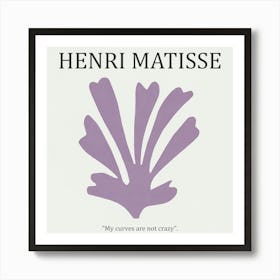 Purple Leaf 02- Henri Matisse Art Print