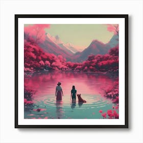 Pink Lake Art Print