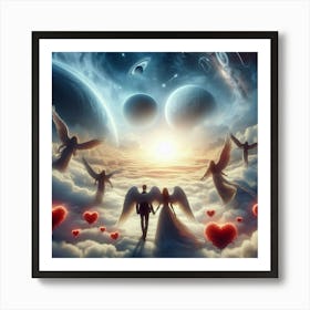 Angels In The Sky 1 Art Print