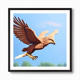 Eagle In Flight 8 Art Print