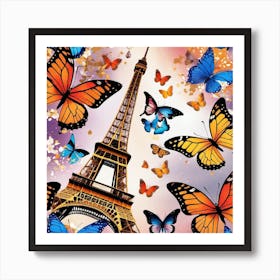 Paris Butterflies 5 Art Print