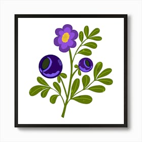 Blueberry Flower Art Print