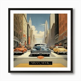 New York 2 Vintage Travel Poster Art Print Art Print