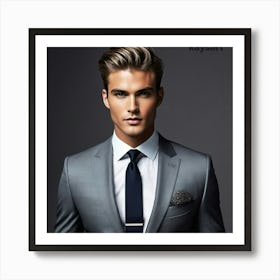 Portrait Of A Man In A Suit 1 Art Print