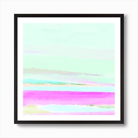 Pink and turquoise water world Art Print