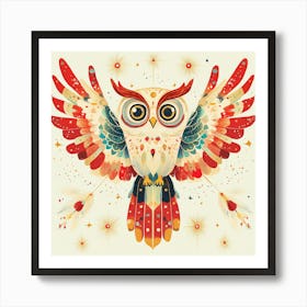 Owl map Art Print