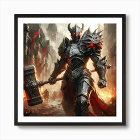 Knight In Armor Art Print