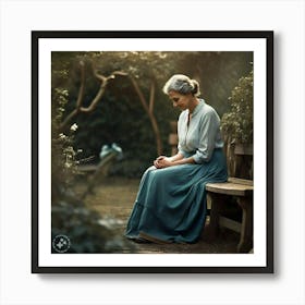 Old Woman Praying Art Print