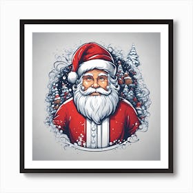 Santa Claus In The Forest Art Print