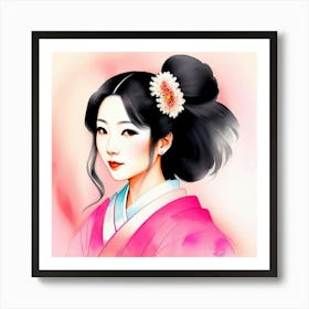 Harmony and Grace: The Essence of a Geisha Art Print