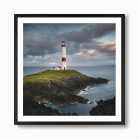 Lighthouse At Dusk 4 Art Print