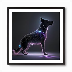 Glowing dog Art Print