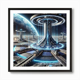 A Futuristic Science Fiction Depiction Of The Cele Art Print