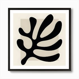 Black And White Leaf Art Print