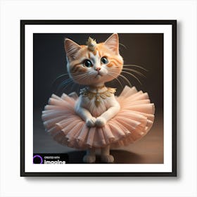 Ballerina Cat 1 Art Print