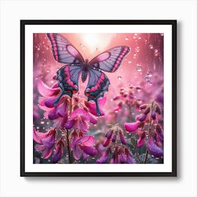 Butterfly In The Rain Art Print