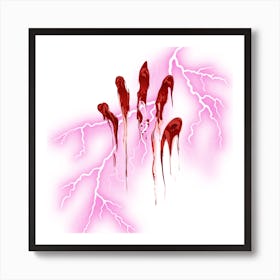 Blood And Lightning Art Print