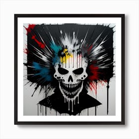Skull Splatter 1 Art Print