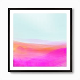 Pink landscape Art Print