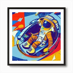 Astronaut Seated In Spaceship Adeline Yeo Art Print