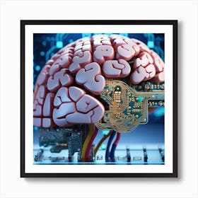 Artificial Intelligence Brain In Close Up Miki Asai Macro Photography Close Up Hyper Detailed Tr (32) Art Print