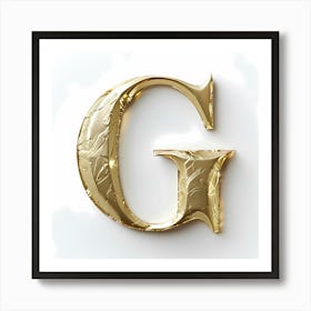 Gold Letter G Art Print