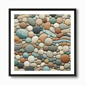 Pebbles Background Art Print