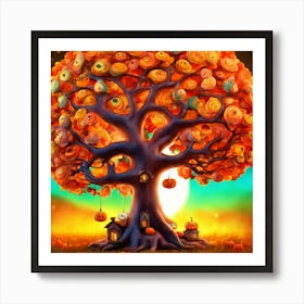 Halloween Tree Art Print