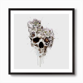 Skull Castle Square Art Print