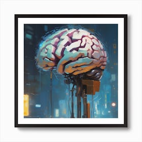 Brain In The City Art Print