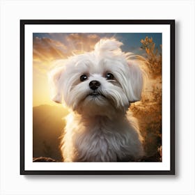 Maltese Dog 2 Art Print