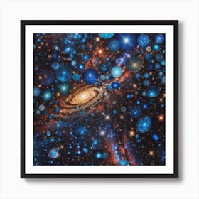 Galaxy Painting Art Print