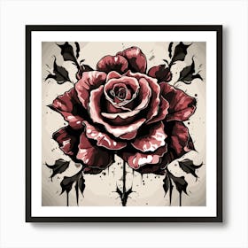 Rose Tattoo Art Print